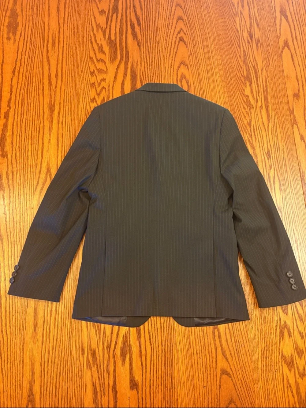 Boys Lauren Ralph Lauren Black Pinstripe Suit Sz 12 for Wedding/First Communion - Picture 9 of 16
